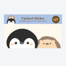 Load image into Gallery viewer, Side by Side Pengy &amp; Hedgy Jumbo Sticker
