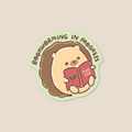 Bookworming In Progress Sticker
