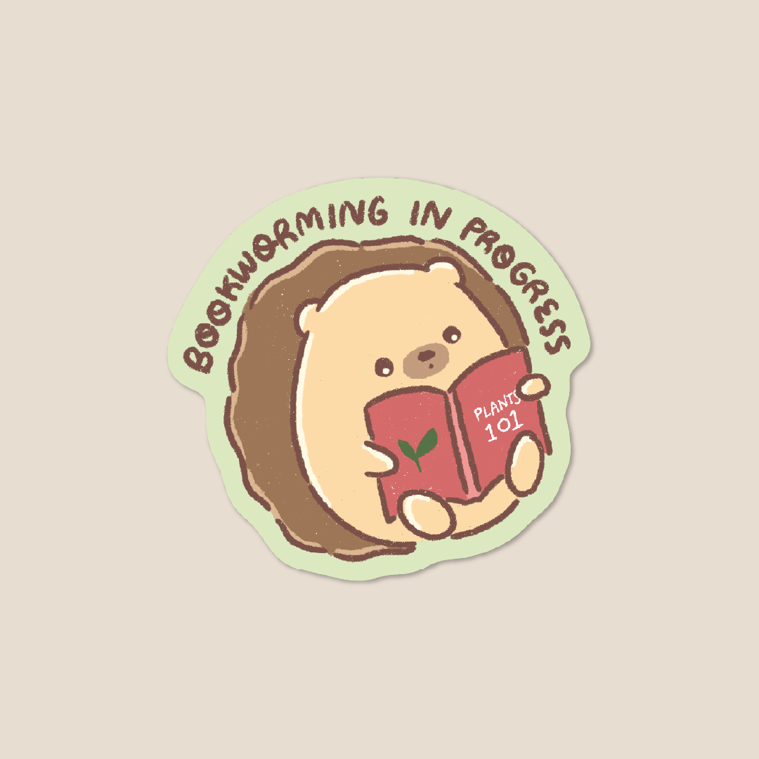 Bookworming In Progress Sticker