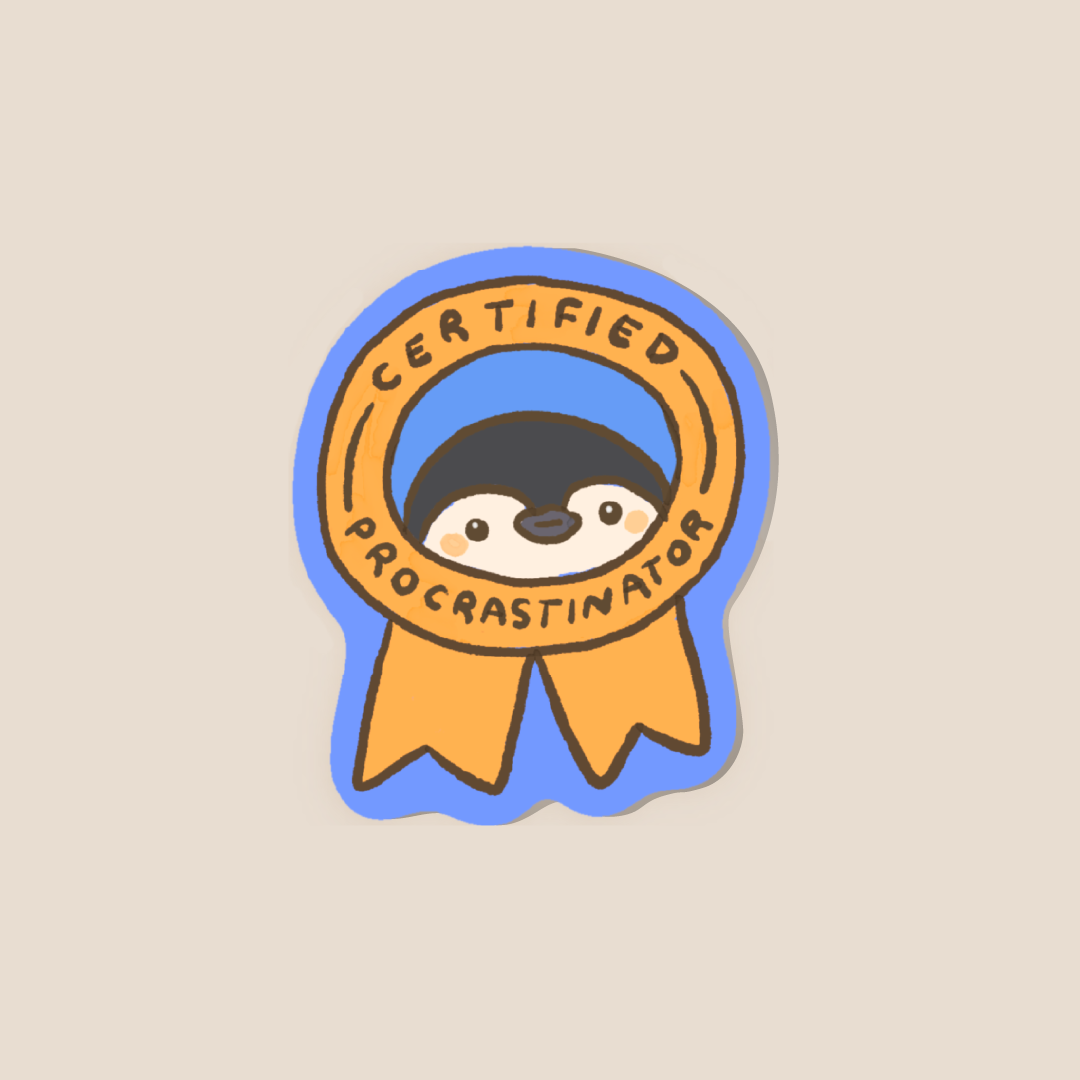Certified Procrastinator Sticker